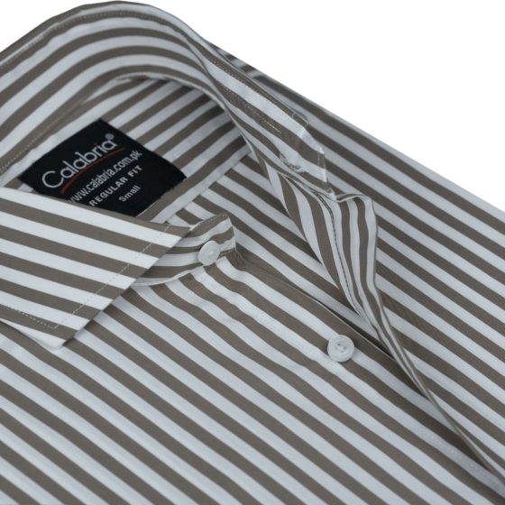CLB-CNS8731 - Cocoa White Stripe Shirt
