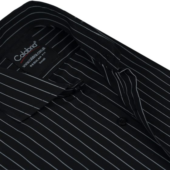 CLB-CNS8733 - JET BLACK Stripe Shirt