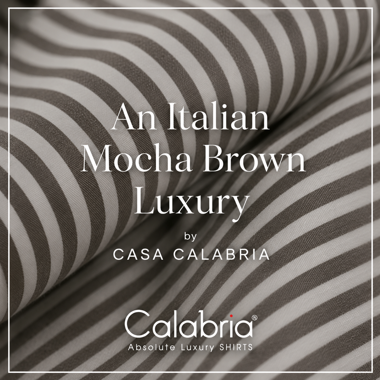 Mocha brown Stripe Italian Formal Shirt CLB-ITF4089 - Image 3