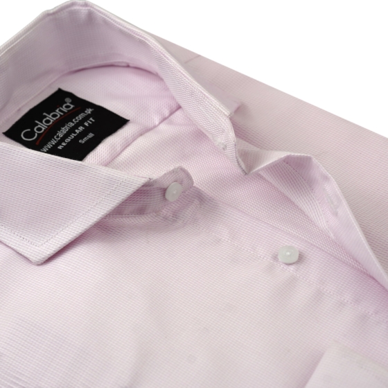 Micro Birdseye Powder Pink Formal Shirt CLB-MAL4425