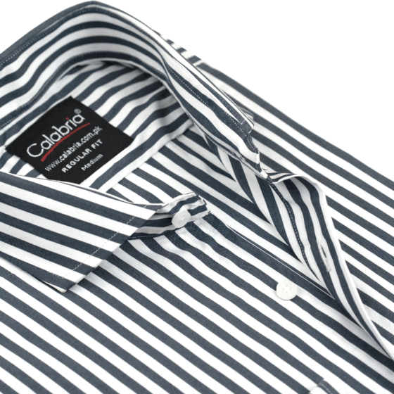 Home 2 Crisp White with Charcoal Stripes CLB-CNS6016