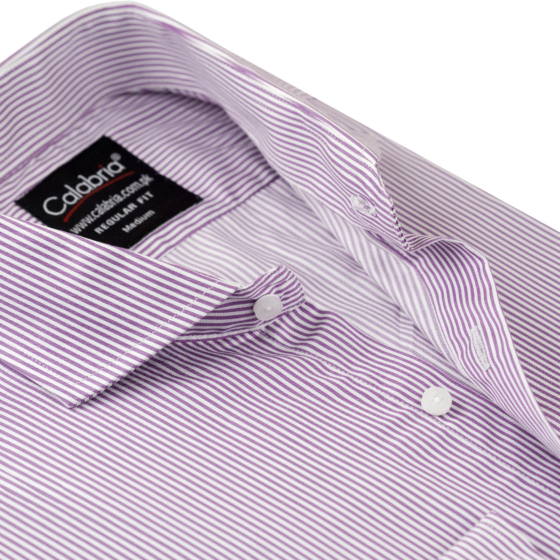 Home 1 Soft Italian Cotton Twill Lavender Fine Stripe CLB-SNO5145